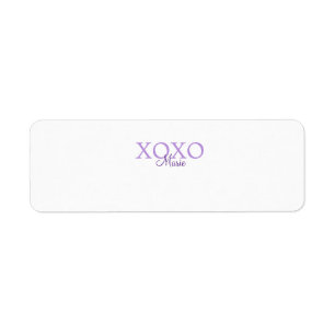 Xoxo valentin Tag hinzufügen Name lila Pastel mini