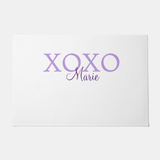 Xoxo valentin Tag hinzufügen Name lila Pastel mini Fußmatte