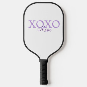 Xoxo valentin Tag hinzufügen Name lila Pastel mini Pickleball Schläger