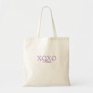 Xoxo valentin Tag hinzufügen Name lila Pastel mini Tragetasche