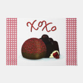 XOXO Valentine Bonbon and Dark Chocolate Fußmatte (Vorderseite)