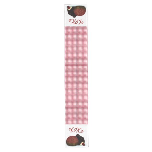 XOXO Valentine Bonbon and Dark Chocolate Großer Tischläufer (Vorderseite)