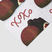 XOXO Valentine Bonbon and Dark Chocolate Seidenpapier (Detail)