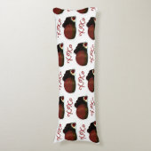 XOXO Valentine Bonbon and Dark Chocolate Seitenschläferkissen (Vorderseite Vertikal)