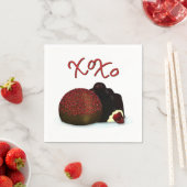 XOXO Valentine Bonbon and Dark Chocolate Serviette (Beispiel)