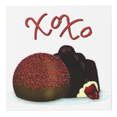 XOXO Valentine Bonbon and Dark Chocolate Würfel (Vorderseite)