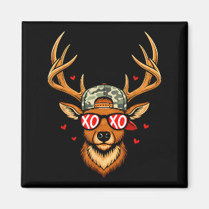 Xoxo valentine buck camo Hirsch Retro-Jagd Jungen Magnet