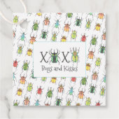 XOXO Valentine Bugs und Kisses Lovebug Beetles Geschenkanhänger (Vorderseite)
