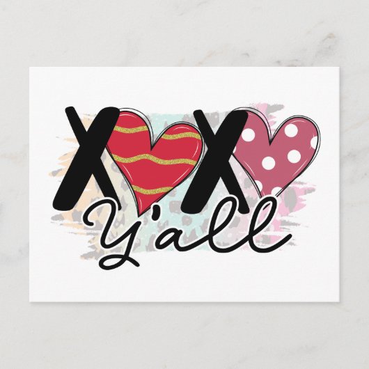 XOXO Valentine Feiertagspostkarte (Vorderseite)