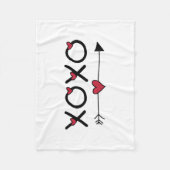 XOXO Valentine Fleecedecke (Vorderseite)