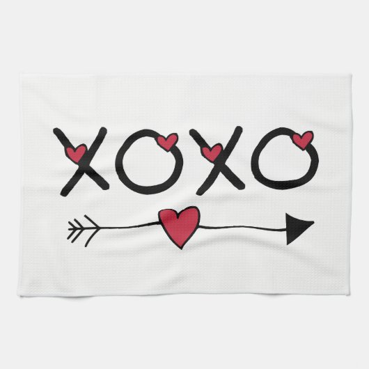 XOXO Valentine Geschirrtuch (Horizontal)