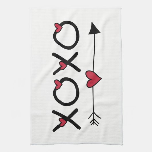 XOXO Valentine Geschirrtuch (Vertikal)