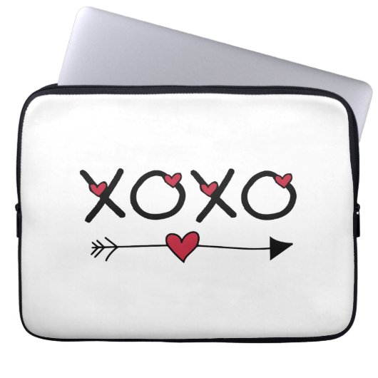 XOXO Valentine Laptopschutzhülle (Vorderseite)