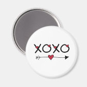 XOXO Valentine Magnet (Vorderseite/Rückseite)