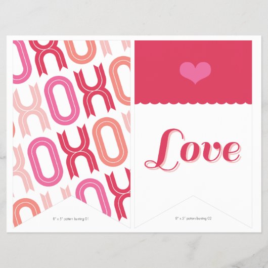 XOXO Valentine Party Decor Set 02 Banner Flyer (Vorne)