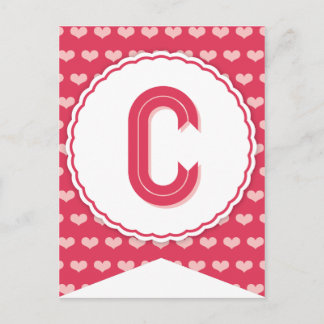 XOXO Valentine Party Flag Banner C Feiertagspostkarte