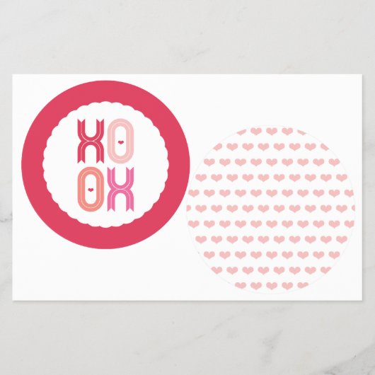 XOXO Valentine Party Garlands 4" Banner Set 02 Flyer (Vorne)