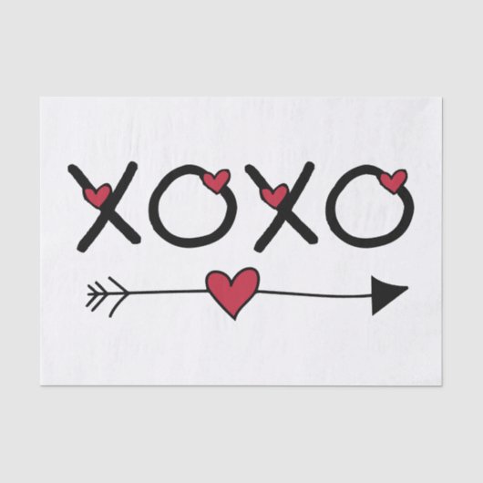 XOXO Valentine Seidenpapier (Vorderseite)