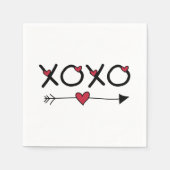 XOXO Valentine Serviette (Vorderseite)