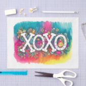 XOXO Valentine's Day Bright Neon Gefärbte Krawatte Seidenpapier (Handwerk)