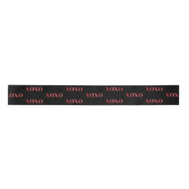 XOXO valentine's day Chic black red glitter Satinband