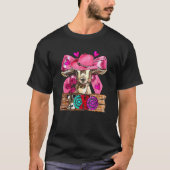 Xoxo Valentines Day Goat Farm Animal Pink Bow Hear T-Shirt (Vorderseite)