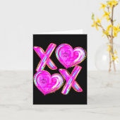 Xoxo Valentines Day Love Funny Coquette Bow Checke Karte (Gelbe Blume)