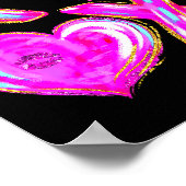 Xoxo Valentines Day Love Funny Coquette Bow Checke Poster (Ecke)