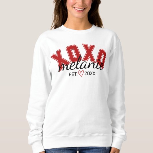 XOXO Valentine's Design Date Met Sweatshirt (Vorderseite)