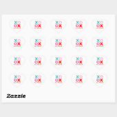 XOXO Valentines Heart Sticker (Blatt)