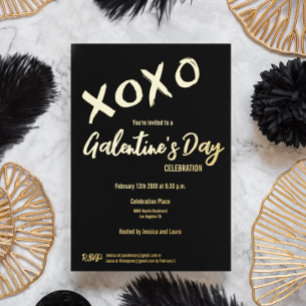 XOXO Valentines Party Galentine Day Friends Foil Folien Feiertagskarte