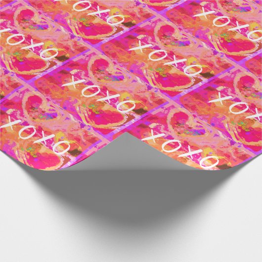 XOXO Valentinhören Geschenkpapier (Ecke)