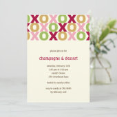 XOXO Valentinische Party Einladung (Stehend Vorderseite)