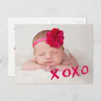 XOXO Valentins Baby Girl Custom Foto Geburtsstat