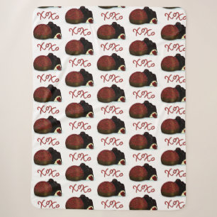 XOXO Valentinsbonbon und dunkle Schokolade Sherpadecke