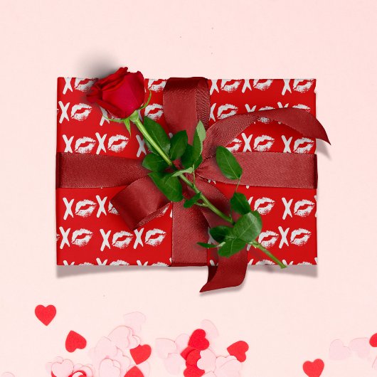XOXO Valentinsgeschenk Geschenkpapier