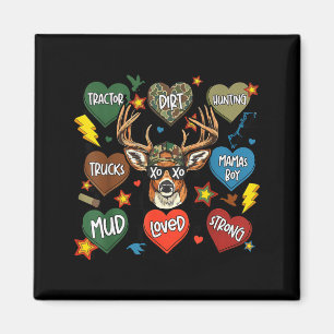 XOXO Valentinstag Bock Camo Hirsch Retro Jagd Jung Magnet