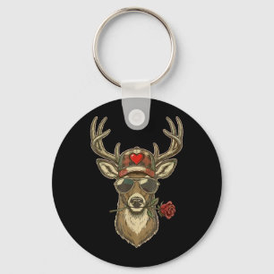 XOXO Valentinstag Bock Camo Hirsch Retro Jagd Jung Schlüsselanhänger