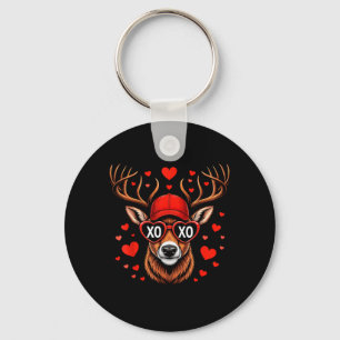 XOXO Valentinstag Bock Camo Hirsch Retro Jagd Jung Schlüsselanhänger