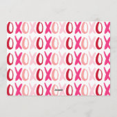 "XOXO"-Valentinstag-Foto Feiertagskarte (Rückseite)