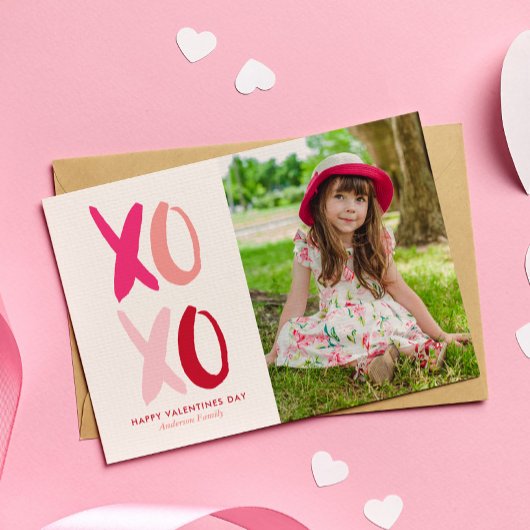 "XOXO"-Valentinstag-Foto Feiertagskarte