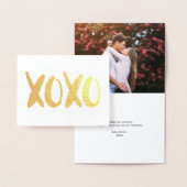 XOXO Valentinstag Foto Folienkarte (Anzeige)