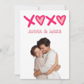 XOXO Valentinstag Foto Karte nach Wunsch (Vorderseite)