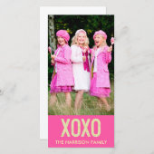 XOXO Valentinstag Fotokarte Feiertagskarte (Vorne/Hinten)