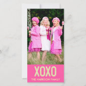 XOXO Valentinstag Fotokarte Feiertagskarte (Vorderseite)