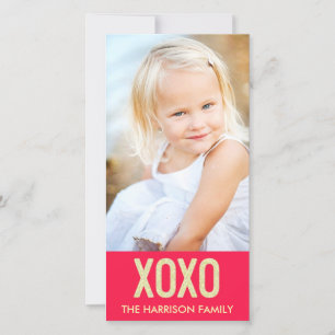 XOXO Valentinstag Fotokarte Feiertagskarte