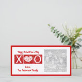 XOXO Valentinstag Fotokarten Feiertagskarte (Stehend Vorderseite)
