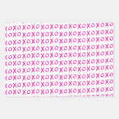 XOXO Valentinstag Galentine's HOT Pink White Geschenkpapier Set (Vorderseite 3)