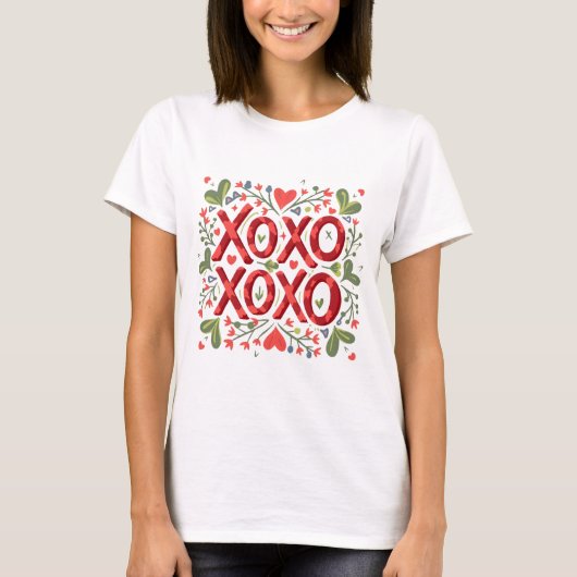 XOXO Valentinstag-Geschenk T-Shirt (Vorderseite)