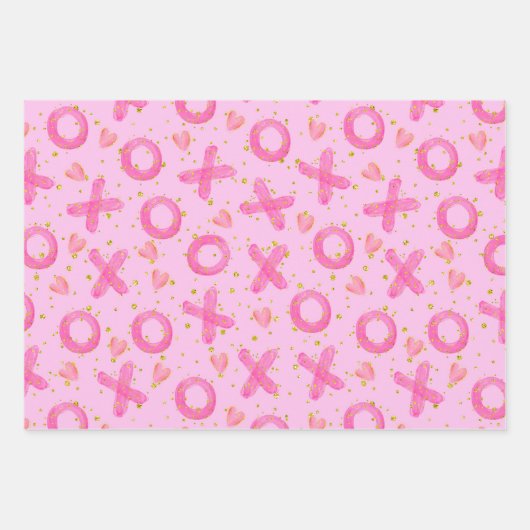 XOXO Valentinstag Geschenkpapier Set (Vorderseite 2)